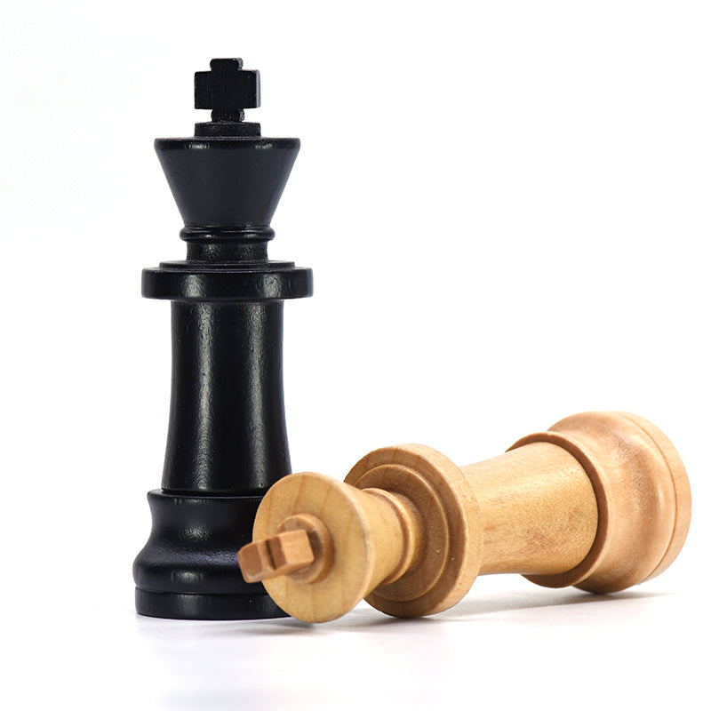 Wooden chess piece-shaped USB 2.0 pen drive resembling a king chess piece with black and natural wood finish