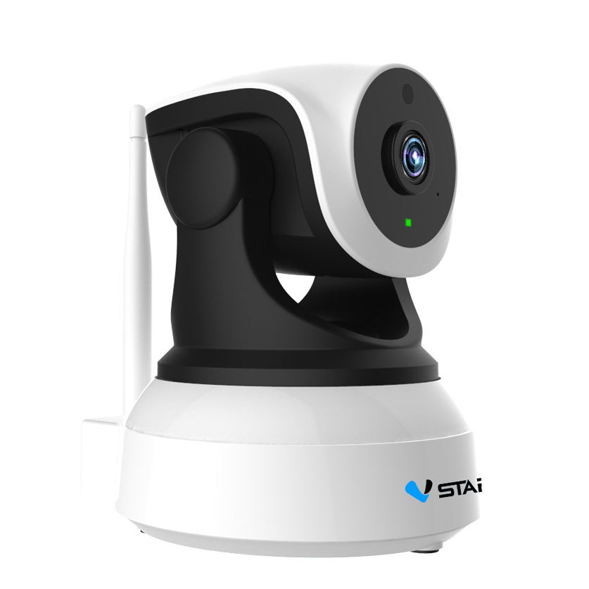 Wi-fi surveillance camera with 720P resolution, night vision, motion and human detection, and pan-tilt functionality