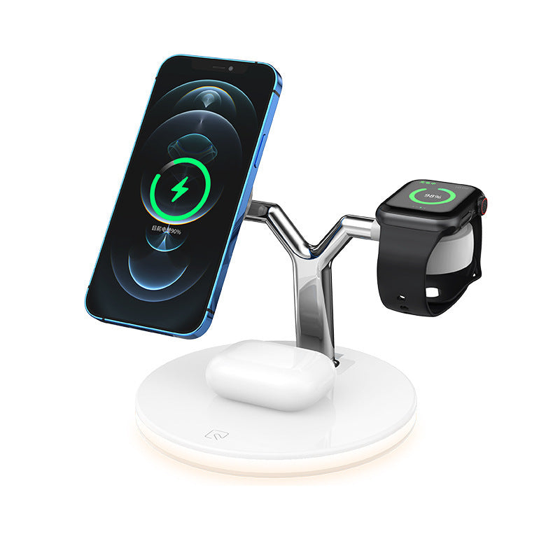 3 in 1 magnetic wireless charger for Apple devices, 15W fast charging station.