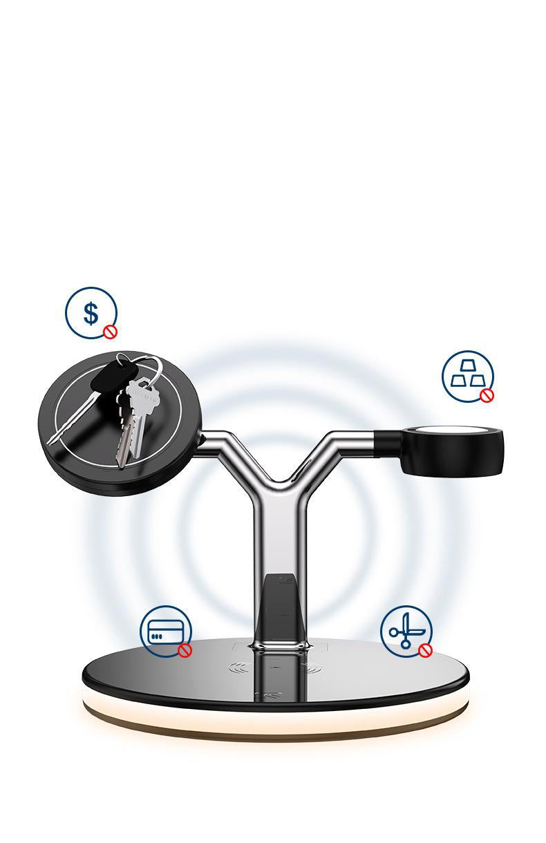 3 in 1 magnetic wireless charger for Apple devices, 15W fast charging station.