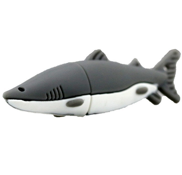 Cartoon shark-shaped USB flash drive 8GB 16GB creative marine animal design