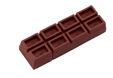 Cartoon PVC chocolate USB flash drive shaped like a chocolate bar with USB 2.0 interface