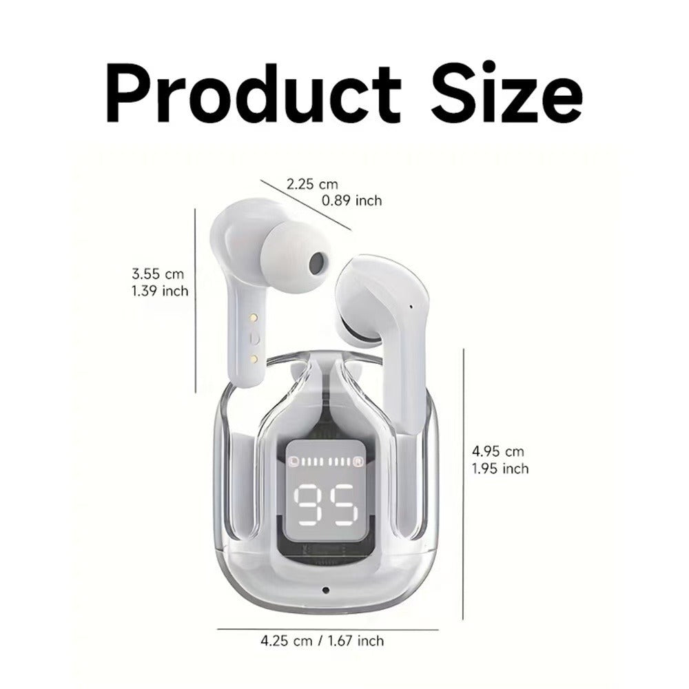 Bluetooth 5.3 Over-ear Headphones with LED Display and Hi-fi Sound.