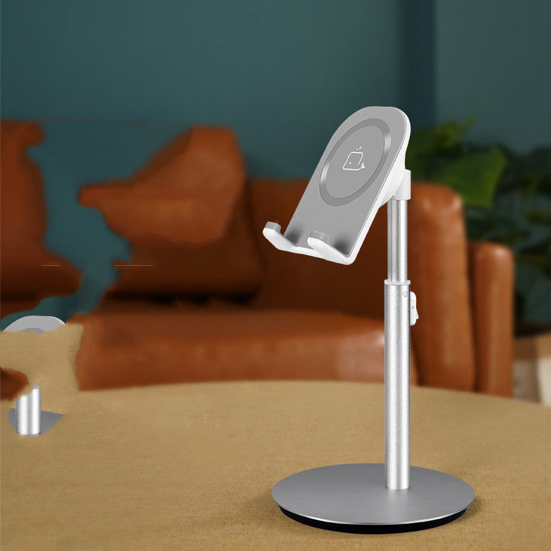 Metal computer phone holder for desktop, fits 3-11 inch devices.
