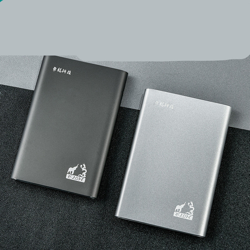 Black and silver metal mobile hard drives with 2.5-inch size and USB 3.0 interface