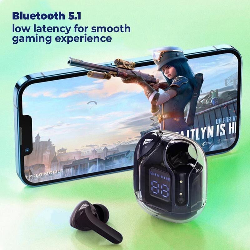 Bluetooth 5.3 over-ear headphones with Hi-fi sound and LED display.