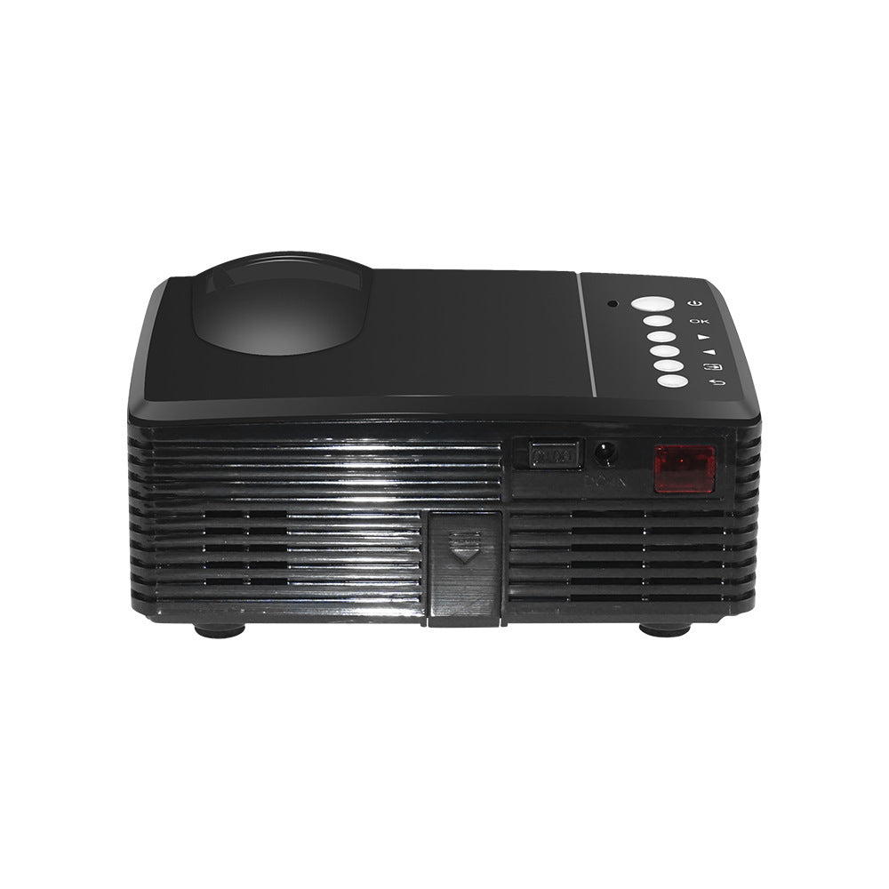 Sida SD30 children projector with 450 lumens brightness and USB/SD/AV input ports, compact black design