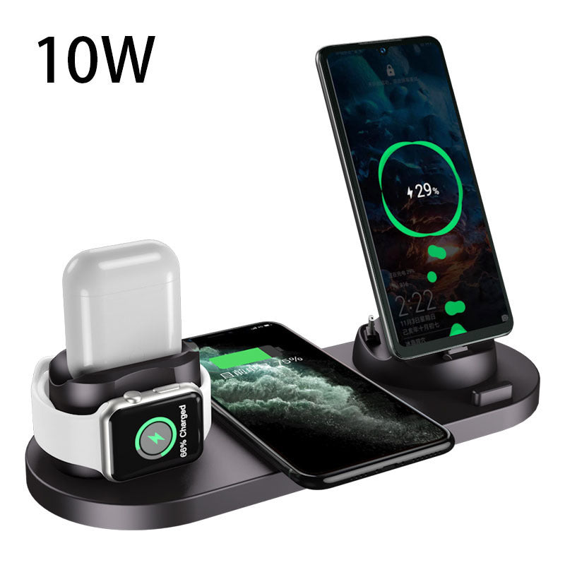 6 in 1 wireless charging dock for iPhone, phone, watch, and more.