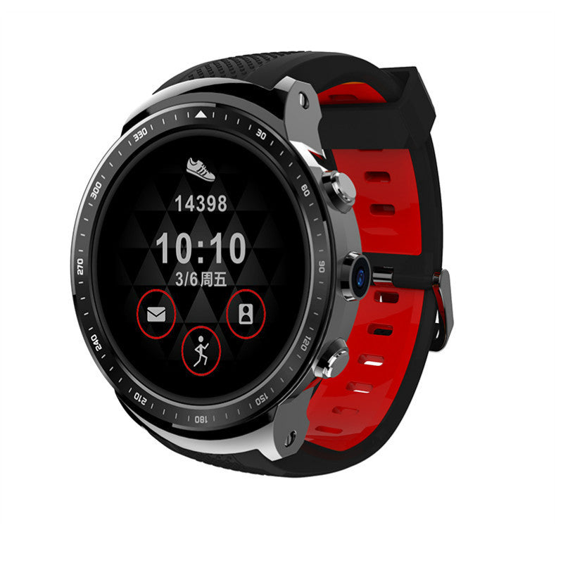 X300 H1 round screen smart watch with black and red strap, featuring OLED display and multifunctional buttons.