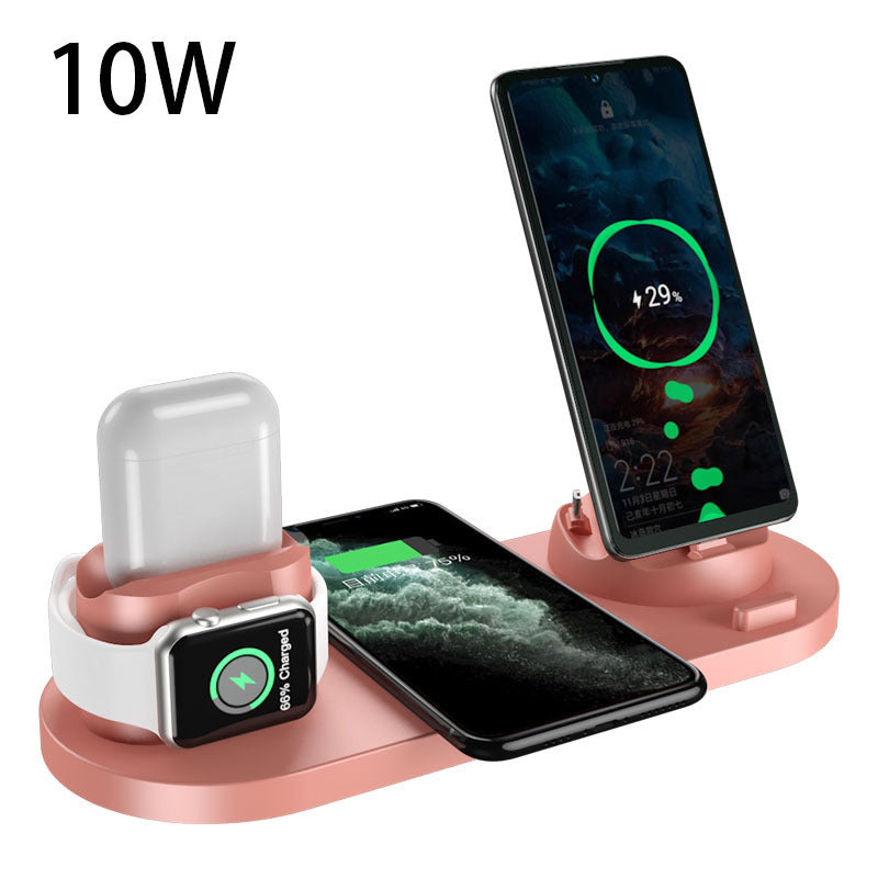 6 in 1 Wireless Charger for iPhone and Apple Watch, Fast Charging Pad.