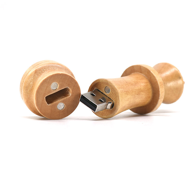 Wooden chess king shaped USB 2.0 flash drive memory stick with removable cap