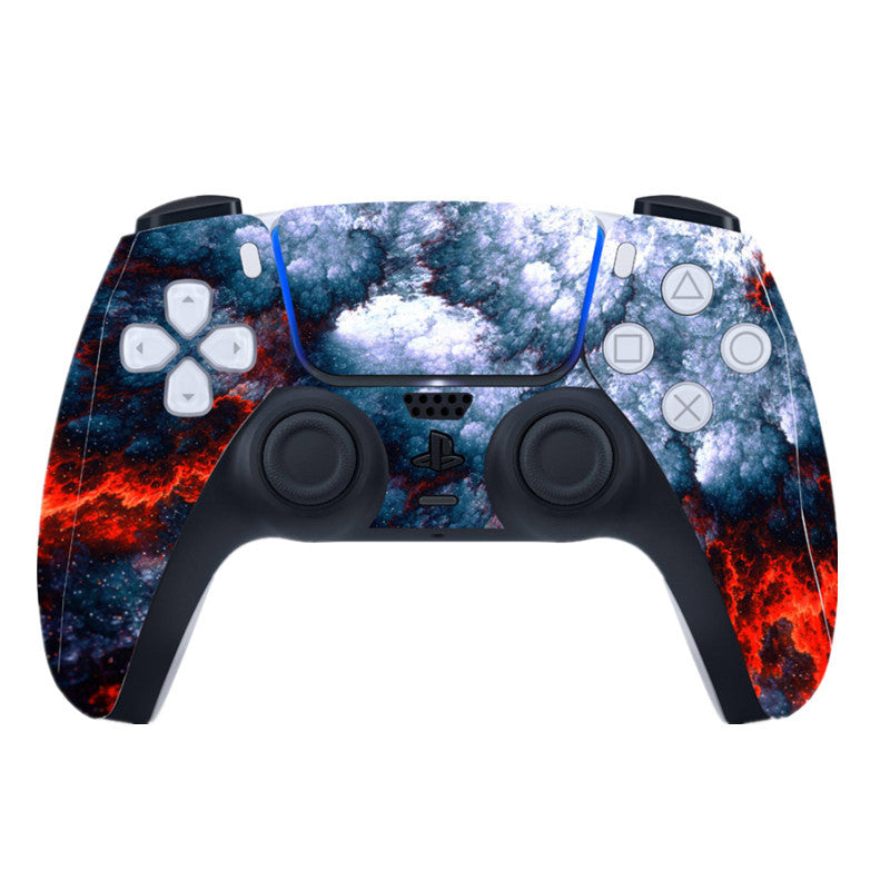 Colorful cosmic design sticker for PlayStation 5 PS5 controller with protective vinyl skin