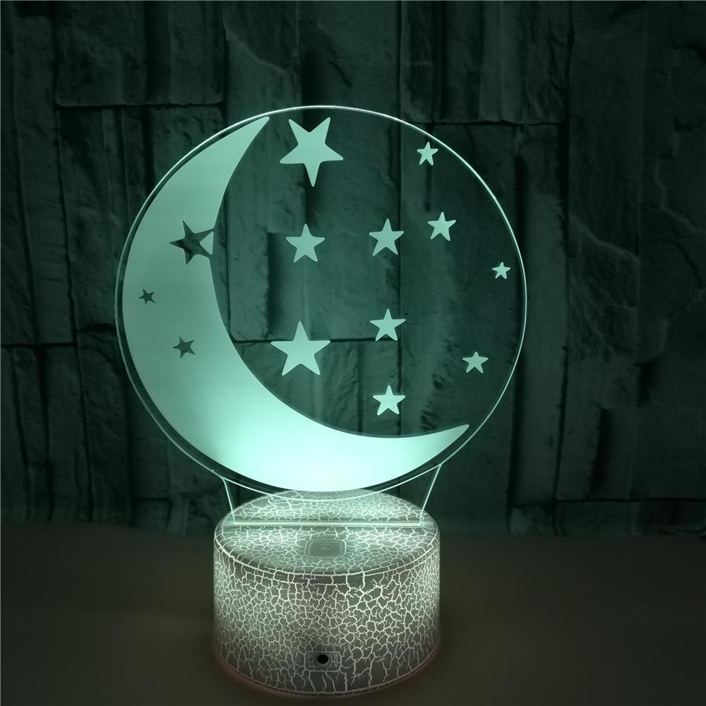 Moon 3D table lamp with LED lighting and touch switch, perfect for bedside or Valentine's Day gifts.
